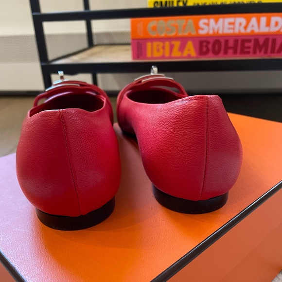 BNIB Hermes Kelly lock Ballet flats sz 37.5 - Picture 10 of 16